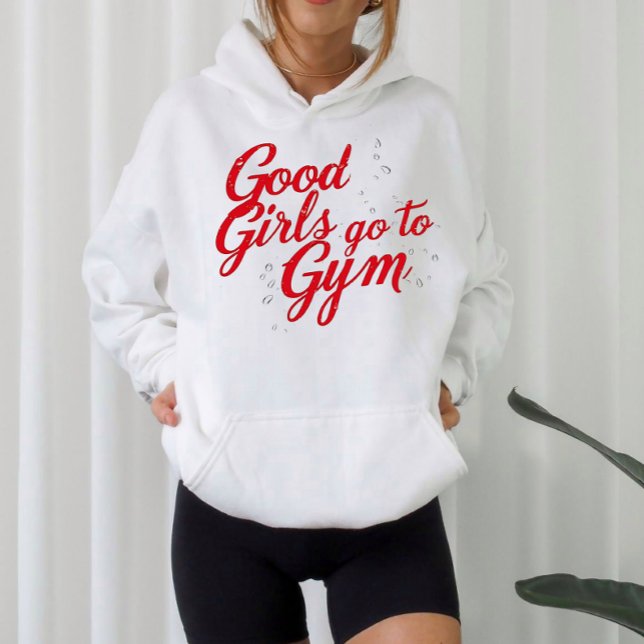 Bra tjejer går till gymmet motivation  hoodie (Skapare uppladdad)