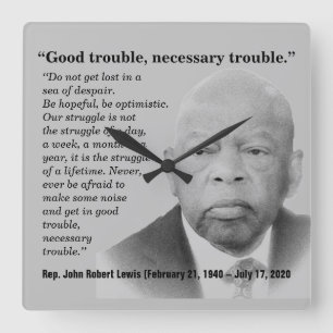 Bra Trouble, John Lewis, grått Fyrkantig Klocka