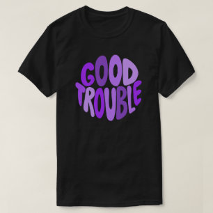 Bra Trouble Lila Lettering T-Shirt