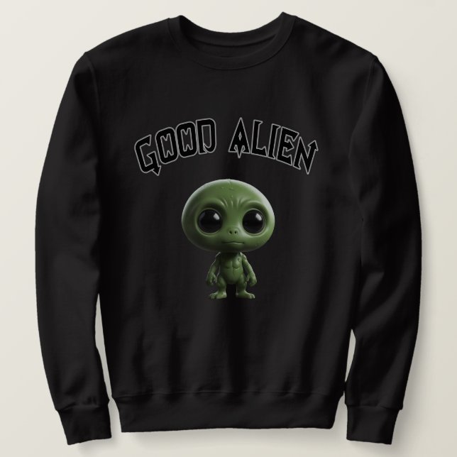Bra utomjordisk sötskjorta lång ärmad tröja (Design framsida)