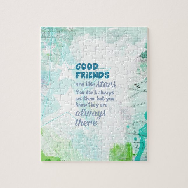 Bra vänner är lika stjärnor pussel (Vertikal)