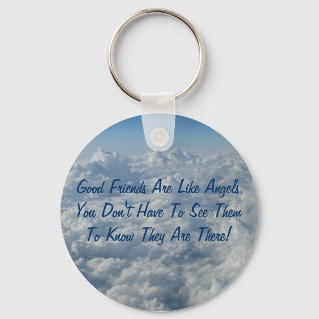 Bra vänner är som Änglar Nyckelring (Framsida)