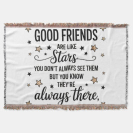 Bra vänner är som en stjärninspirationsoffert filt