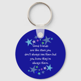 Bra vänner är som stjärnor Anpassningsbar Offert Nyckelring