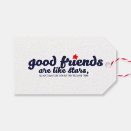 Bra vänner är som stjärnor presentetikett