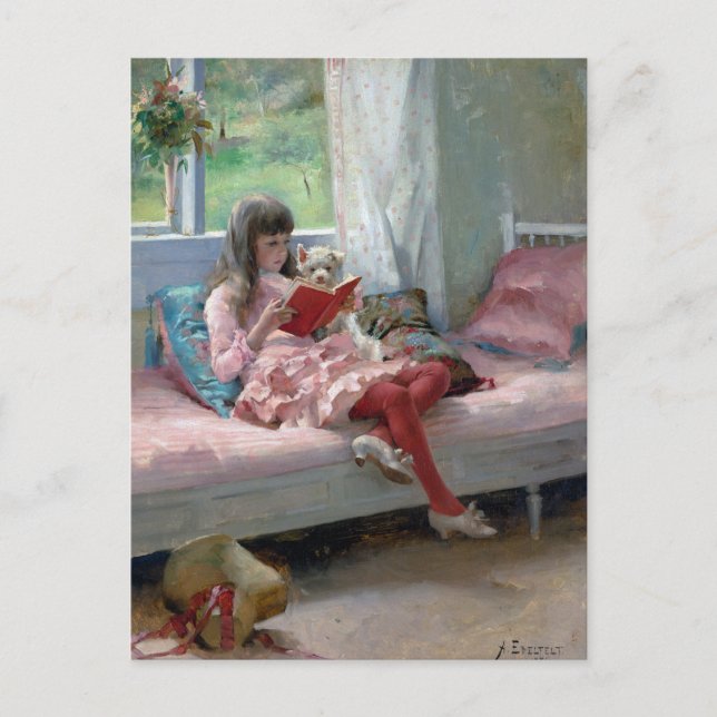 Bra vänner av Albert Edelfelt 1881 Vykort (Framsida)
