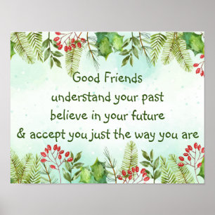 Bra vänner förstår den inspirerande julen poster