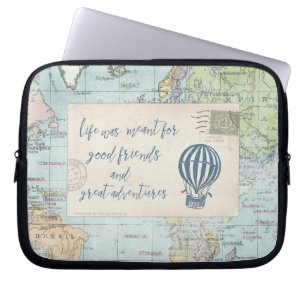 Bra vänner och underbart äventyrcitationstecken laptop sleeve