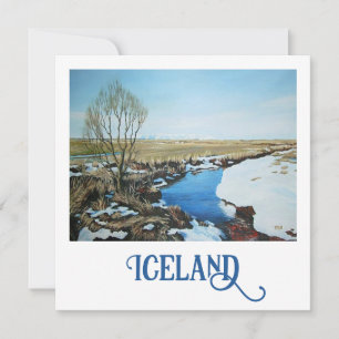Bra vår Island snö Julkort