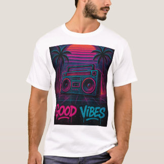 Bra Vibbar Neon Synthwave Graffiti Mural T Shirt