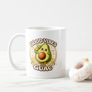 Bra Vibbar Och Guac  Söt Retro Avokado Aes Kaffemugg