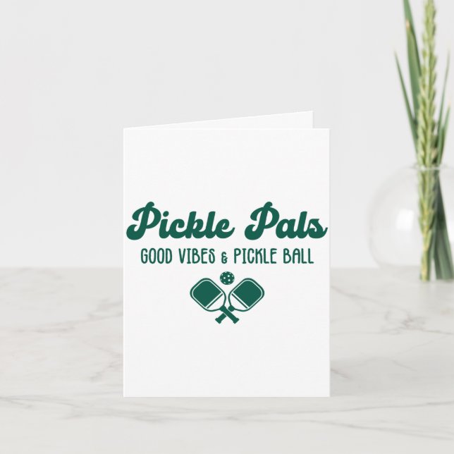 Bra vibbar och pickle ball vänner rolig sportig kort (Framsida)