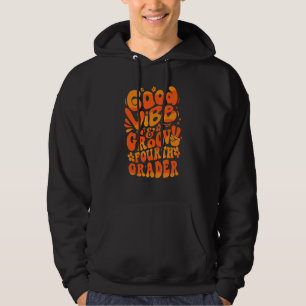 Bra Vibe & Groovy Fjärdeklassare, Första Skoldagen Hoodie