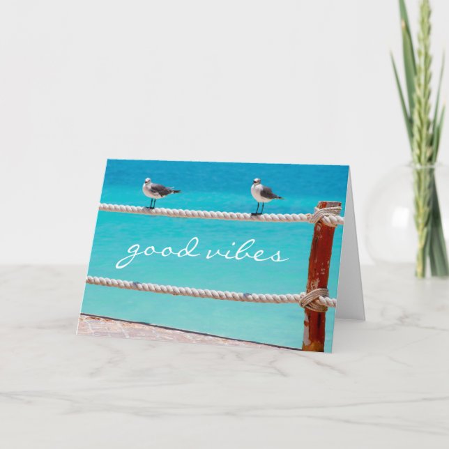 Bra vibes citera fiskmåsarna strandfåglar, havsfot kort (Framsida)