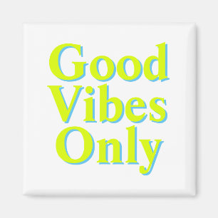 Bra Vibes Endast chartreuse grönt vit Magnet