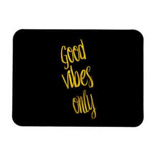 Bra Vibes Endast citat Guld Faux Foil Vibe-citat Magnet