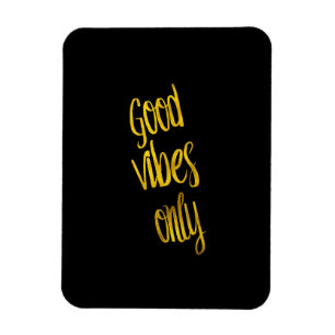 Bra Vibes Endast citat Guld Faux Foil Vibe-citat Magnet