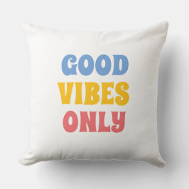 bra vibes endast färglösa unika kudde