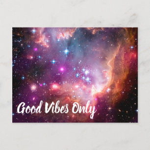 Bra Vibes Endast Galaxy Rymden Universell Stars Vykort