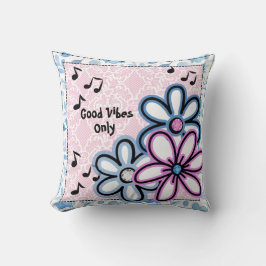 Bra Vibes Endast vibes Whimsisk Blommigt Kudde