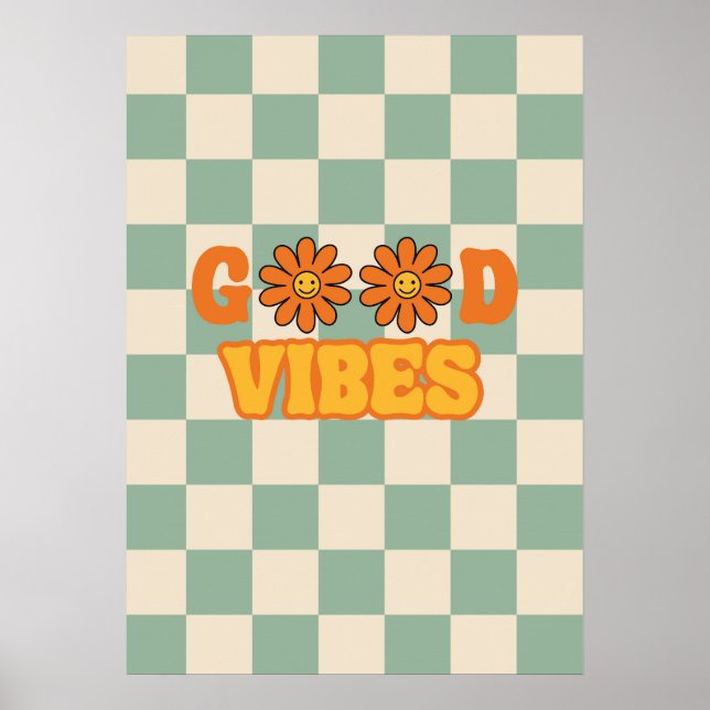 Bra vibes groovy retro poster (Framsidan)