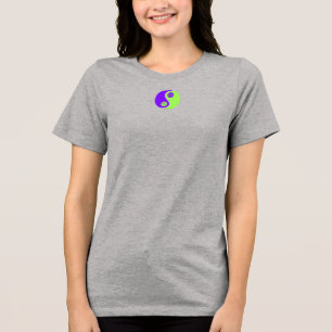 Bra vibes kvinnor T-shirt lila och grönt