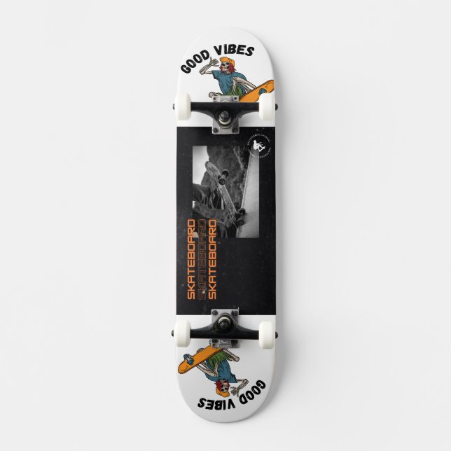 Bra vibes mini skateboard bräda 18,5 cm (Framsida)