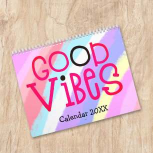 Bra Vibes positiva citat Regnbåge Kalender
