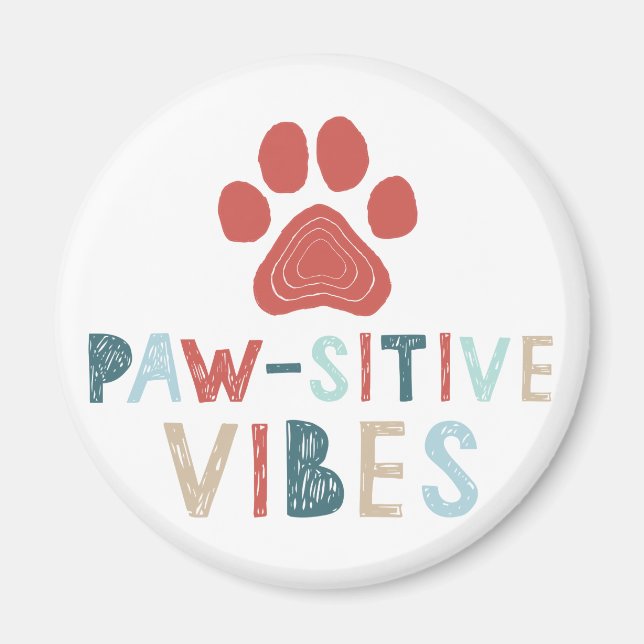 Bra Vibes Positive Energy Tass-sitive Vibes Funny Magnet (Framsidan)