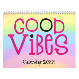 Bra Vibes Positive QuoteTypography Rainbow 2022 Kalender