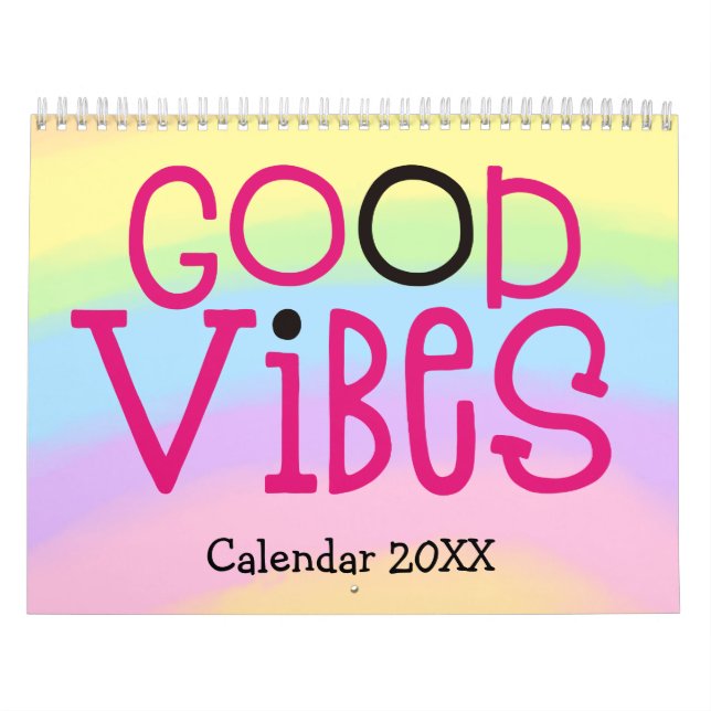 Bra Vibes Positive QuoteTypography Rainbow 2022 Kalender (Omslag)