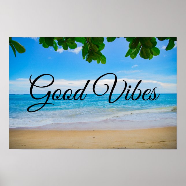 Bra vibes Tropical Beach Poster (Framsidan)