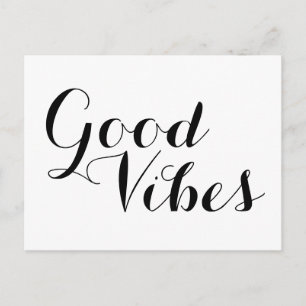 Bra vibrationer Positivt budskap Motiverande Citat Vykort