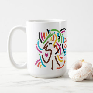 Bra Vibrations Abstrakt Modern Art Retro Mugg