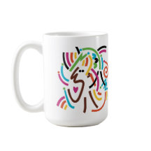 Bra Vibrations Abstrakt Modern Art Retro Mugg