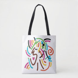 Bra Vibrations Modern Abstrakt Tote Bag Tygkasse