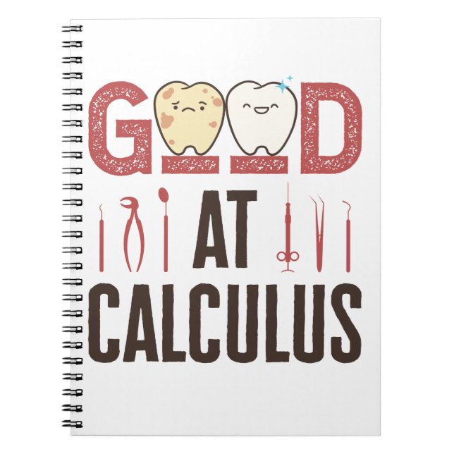 Bra vid Calculus Funny Dental Hygienist RDH Anteckningsbok (Framsidan)