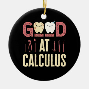 Bra vid Calculus Funny Dental Hygienist RDH Julgransprydnad Keramik