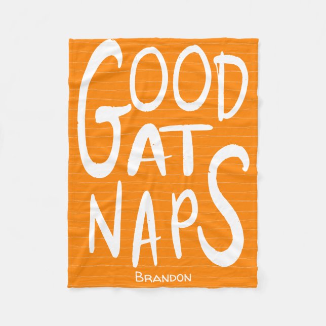 Bra vid Naps - Orange Fleece Blanket (Framsidan)
