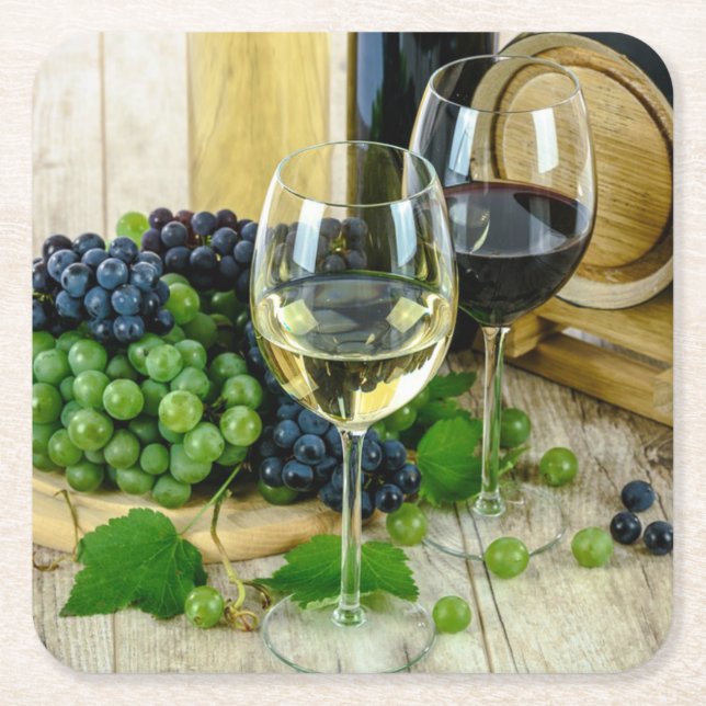 Bra Vin, Åldras till Perfectionm Underlägg Papper Kvadrat (Framsidan)