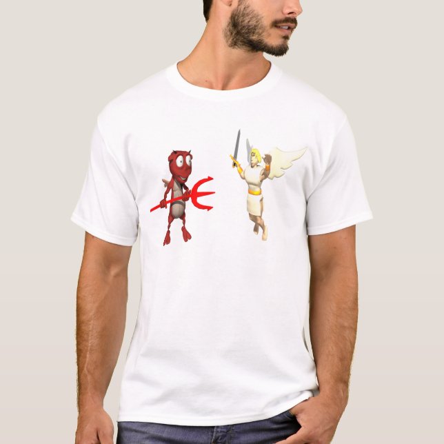 Bra vs ondska t-shirt (Framsida)