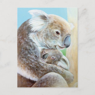 bra-vykort i Koala-cuddle i porträtt Vykort