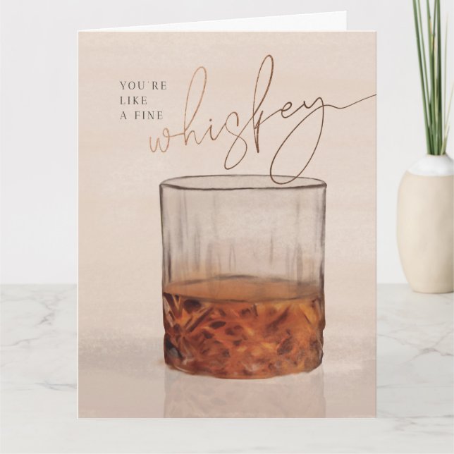 Bra Whiskey Birthday Folets Greeting Card Kort (Framsida)