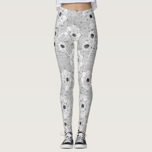 Bra White Snöre: Elegance Vintage Leggings