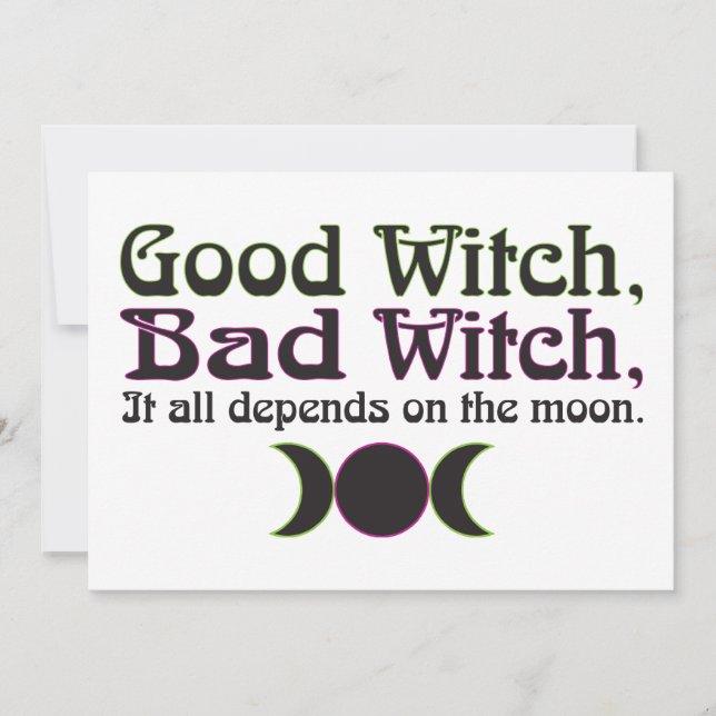 "Bra Witch, Bad Witch..." Inbjudningar (Framsida)