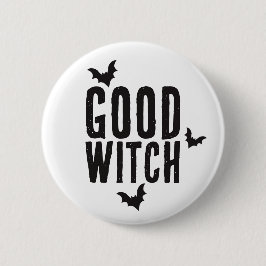 Bra Witch, Fladdermus, Halloween Button Knapp