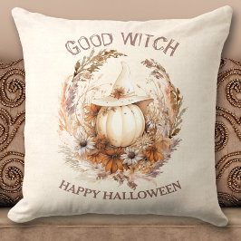 Bra Witch Halloween Boho Pumpkin Pillow Kudde