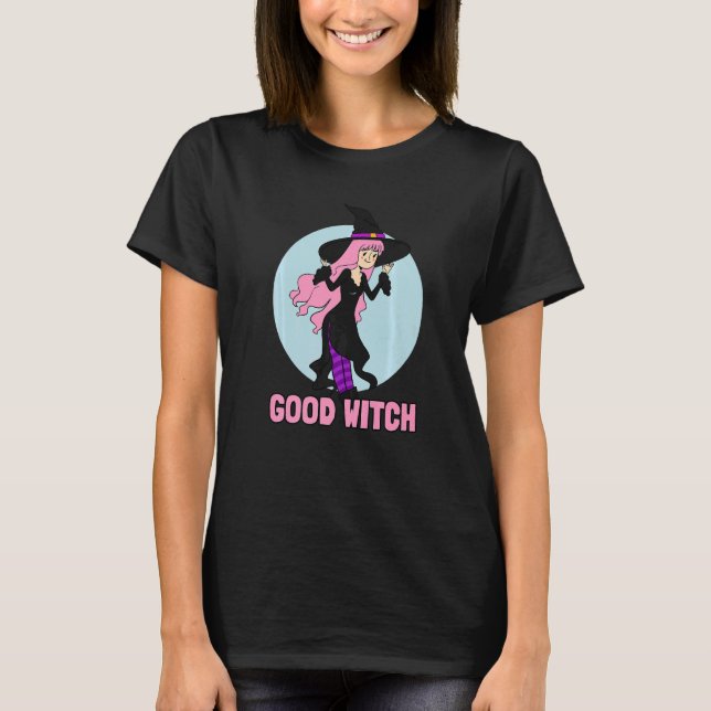 Bra Witch Halloween Scary Witch T Shirt (Framsida)