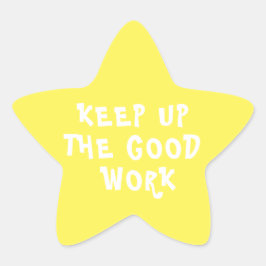 Bra Work Teacher Encouragement Star Gult Stjärnformat Klistermärke