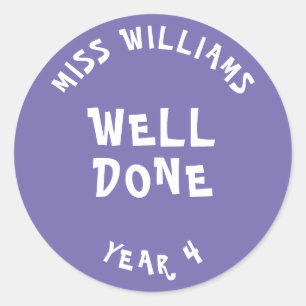Bra Work Teacher Encouragement Star Sticker Runt Klistermärke